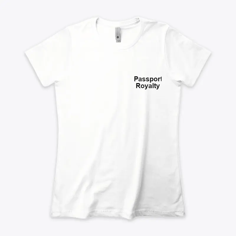 Passport Royalty T Shirt Black Logo 