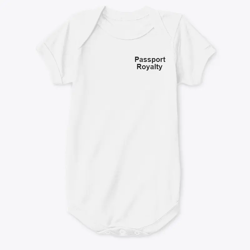 Passport Royalty T Shirt Black Logo 