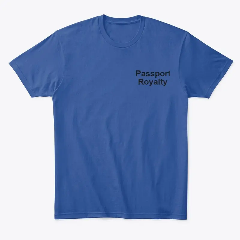 Passport Royalty T Shirt Black Logo 