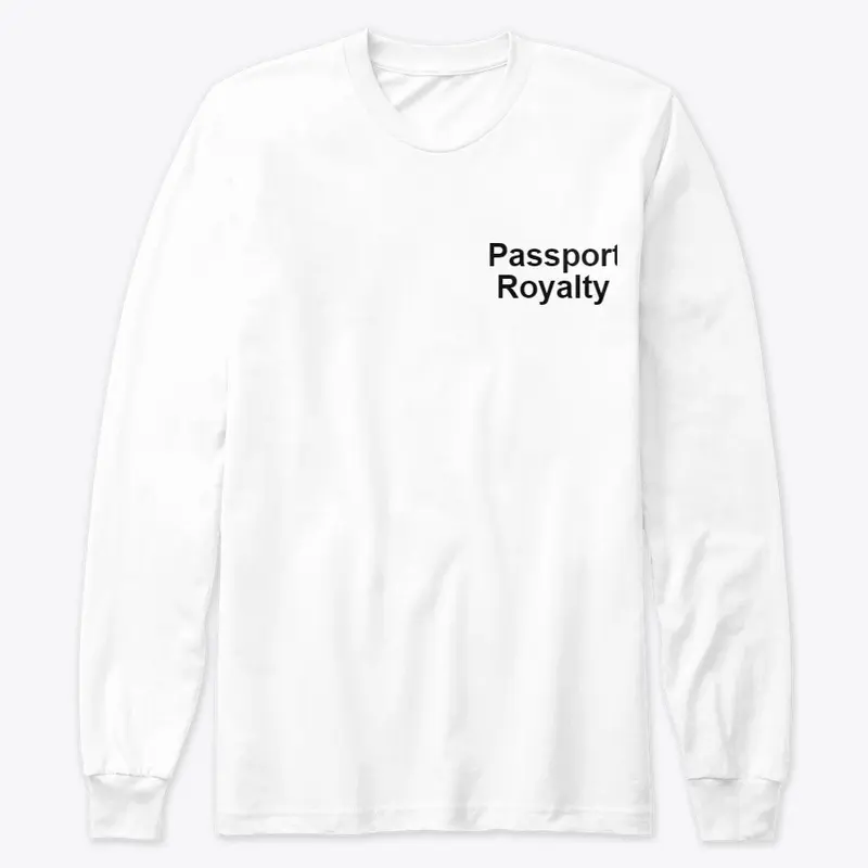 Passport Royalty T Shirt Black Logo 