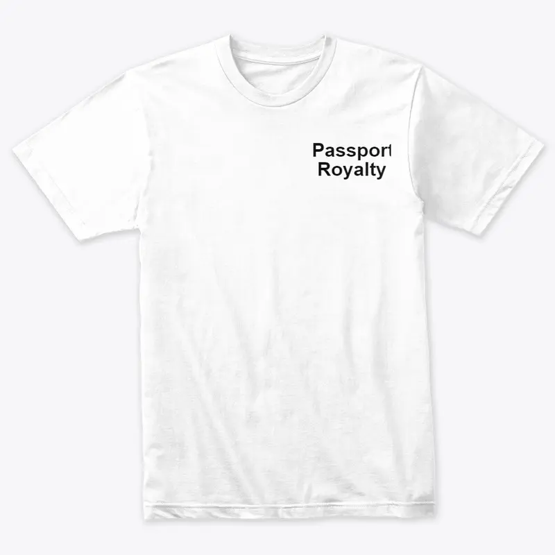 Passport Royalty T Shirt Black Logo 